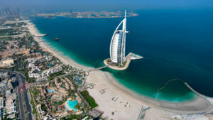 On the helipad of the Burj al Arab, a private dinner.